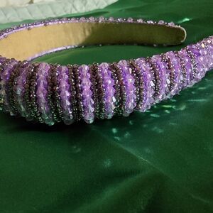 Purple Beaded Headband